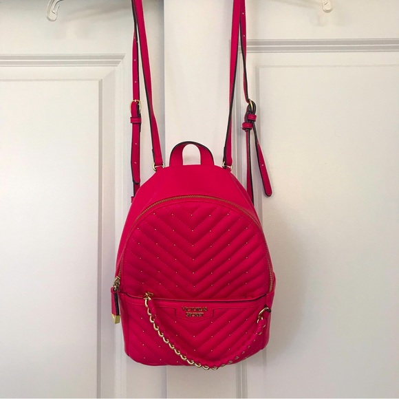 NWOT Victoria Secret bright pink-Fuchsia backpack - Picture 4 of 12